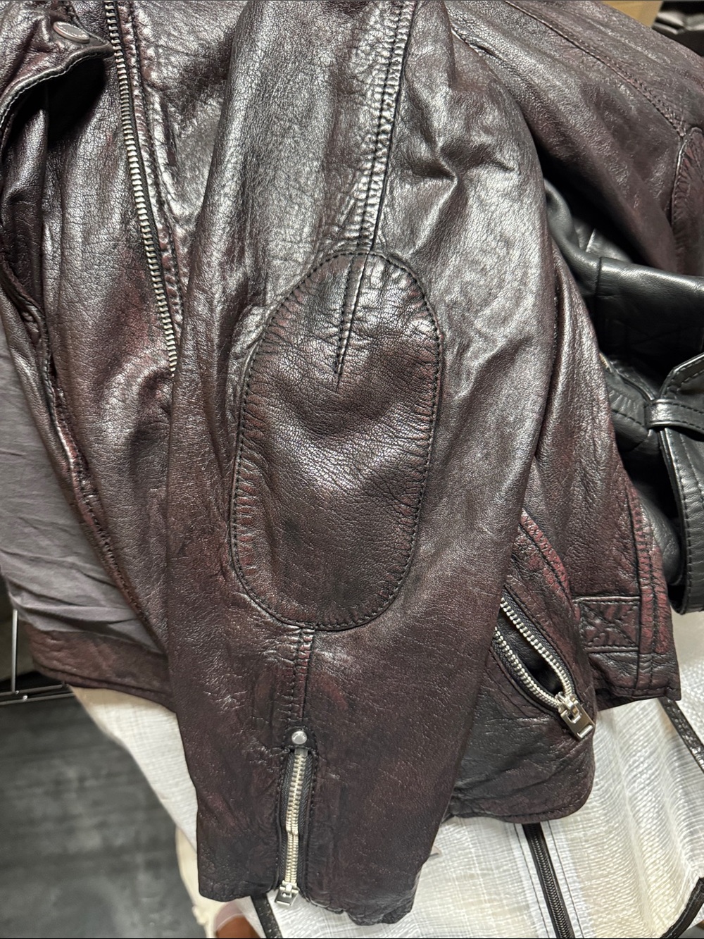 Mauritius Dark Brown Leather Moto Jacket - Picture 6 of 6